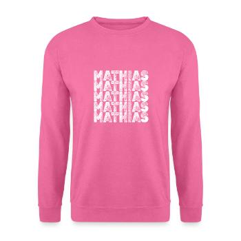 Mathias als Held - Unisex Pullover - Pink - Vorne
