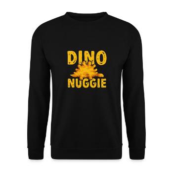 Dino Nuggets Dinosaurier Chicken Nuggets - Unisex Pullover - Schwarz - Vorne - Alina (178cm) & Michal (187cm)