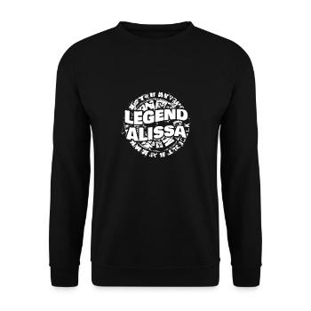 Mme Alissa - Sweat-shirt Unisexe - noir - Devant - Alina (178cm) & Michal (187cm)