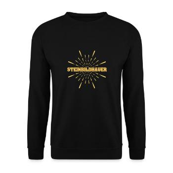 Sculpteur sur pierre - Sweat-shirt Unisexe - noir - Devant - Alina (178cm) & Michal (187cm)