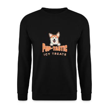 Chiens Canine Chien Chiot Amant Pattes Mignonnes Bébé À Fourrure - Sweat-shirt Unisexe - noir - Devant - Alina (178cm) & Michal (187cm)