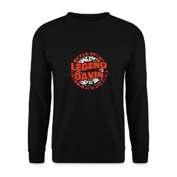 Mann Davin - Unisex Pullover - Schwarz - Vorne - Alina (178cm) & Michal (187cm)