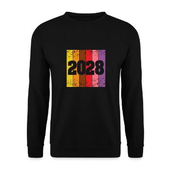 2028 - Unisex Sweatshirt - black - Front - Alina (178cm) & Michal (187cm)