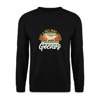 Gecko léopard Gecko reptile gecko de compagnie - Sweat-shirt Unisexe - noir - Devant - Alina (178cm) & Michal (187cm)