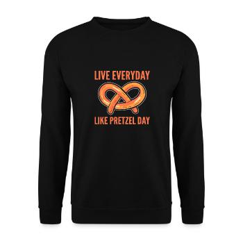 pretzel - Unisex Sweatshirt - black - Front - Alina (178cm) & Michal (187cm)