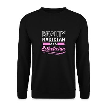 Beautician - Unisex Sweatshirt - black - Front - Alina (178cm) & Michal (187cm)