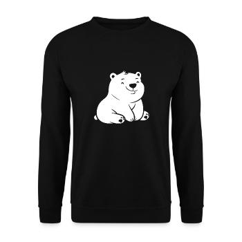 polar bear - Unisex Sweatshirt - black - Front - Alina (178cm) & Michal (187cm)
