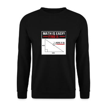 Mathematics - Unisex Sweatshirt - black - Front - Alina (178cm) & Michal (187cm)