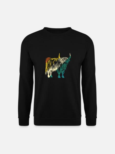 Bovins vaches Bovins Highland - Sweat-shirt Unisexe - noir