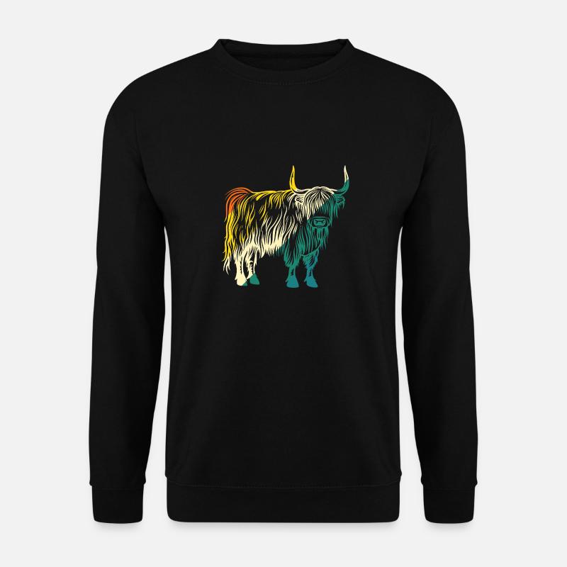 Cow Cattle Highland Cattle - Unisex Sweatshirt - black