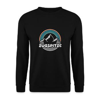 Zugspitze as a mountain - Unisex Sweatshirt - black - Front - Alina (178cm) & Michal (187cm)