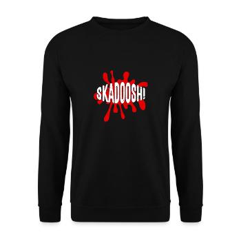 Panda Power Kung Fu Comic Phrase Skadoosh 3 - Unisex Pullover - Schwarz - Vorne - Alina (178cm) & Michal (187cm)