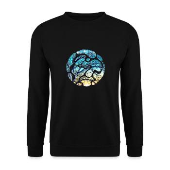 Winter magic design for an art lover - Unisex Sweatshirt - black - Front - Alina (178cm) & Michal (187cm)