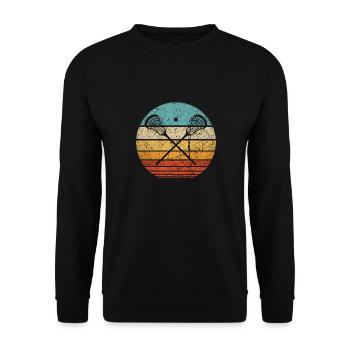Lacrosse Lacrosse Schläger vintage retro sonne - Unisex Pullover - Schwarz - Vorne - Alina (178cm) & Michal (187cm)