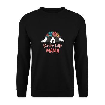 BORDER COLLIE MAMA - Unisex Sweatshirt - black - Front - Alina (178cm) & Michal (187cm)