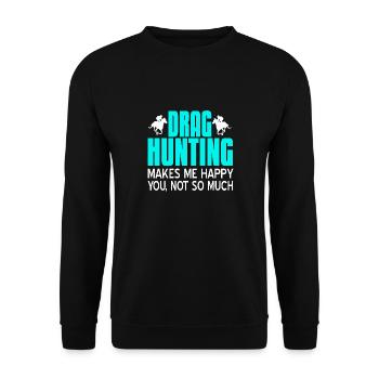 La chasse aux dragsters me rend heureux toi, pas tellement - Sweat-shirt Unisexe - noir - Devant - Alina (178cm) & Michal (187cm)