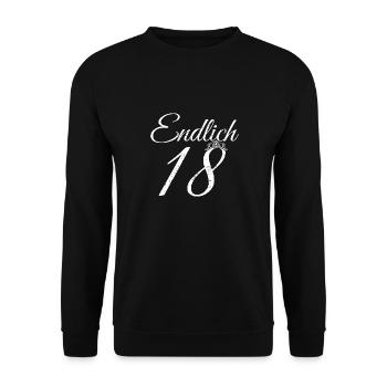 18. Geburtstag Prinzessin Princess Königin Geburts - Unisex Pullover - Schwarz - Vorne - Alina (178cm) & Michal (187cm)
