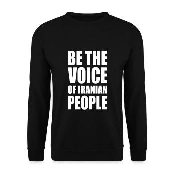 Be the voice of iranian people iran - Unisex Sweatshirt - black - Front - Alina (178cm) & Michal (187cm)