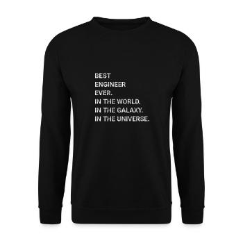 Best Engineer Ever In The World Galaxy Universe - Unisex Sweatshirt - black - Front - Alina (178cm) & Michal (187cm)