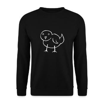 Cute Birdie Chick Wildlife Animal Sketch - Unisex Sweatshirt - black - Front - Alina (178cm) & Michal (187cm)