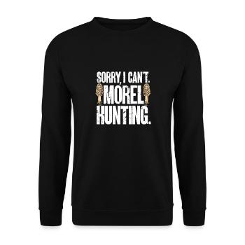 Mushroom hunting, mushrooms, morels, mushroom picking, foraging - Unisex Sweatshirt - black - Front - Alina (178cm) & Michal (187cm)