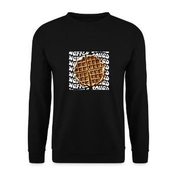 Waffle Squad Hobby Chef Waffle Gourmet - Sweat-shirt Unisexe - noir - Devant - Alina (178cm) & Michal (187cm)