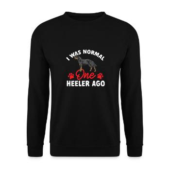 Australian Cattle Dog Red Blue Heeler - Unisex Pullover - Schwarz - Vorne - Alina (178cm) & Michal (187cm)