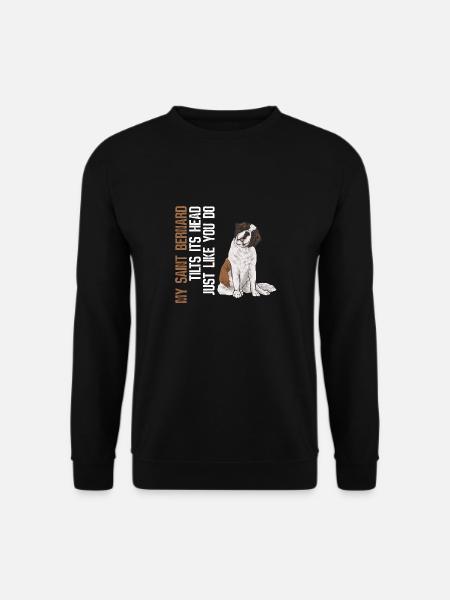 Bernhardiner St. Bernhardshund Hund - Unisex Pullover - Schwarz