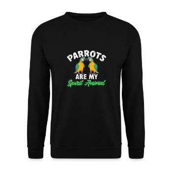 Yellow-breasted Macaw Parrot Blue And Yellow Macaw - Unisex Sweatshirt - black - Front - Alina (178cm) & Michal (187cm)