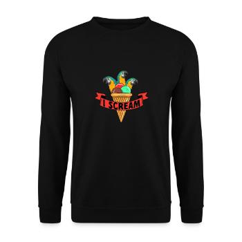 Gelbbrustara Papagei Blue And Yellow Macaw - Unisex Pullover - Schwarz - Vorne - Alina (178cm) & Michal (187cm)