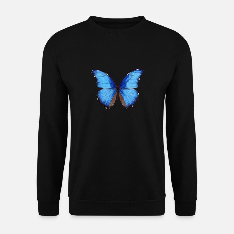 Blue Morpho Butterfly - Unisex Sweatshirt - black