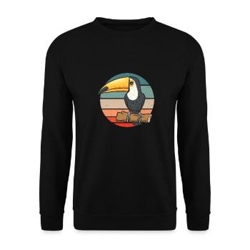 Toucan Bird Rainforest - Unisex Sweatshirt - black - Front - Alina (178cm) & Michal (187cm)