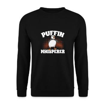 puffin puffin auke birds Lunde - Unisex Sweatshirt - black - Front - Alina (178cm) & Michal (187cm)