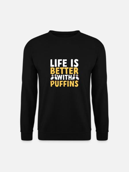 macareux macareux moines oiseaux Lunde - Sweat-shirt Unisexe - noir
