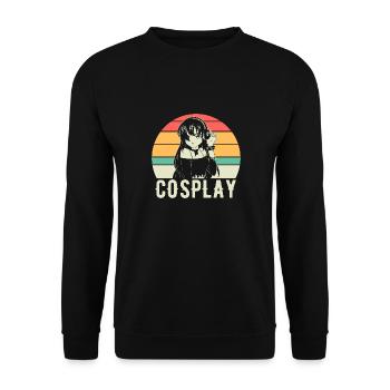 Cosplay Vintage Anime Cosplay - Unisex Pullover - Schwarz - Vorne - Alina (178cm) & Michal (187cm)