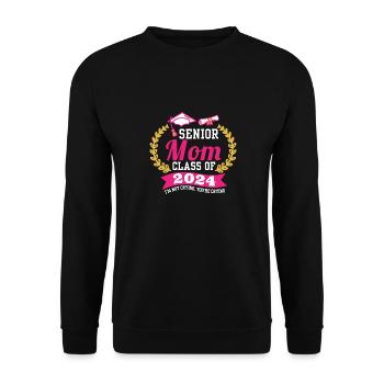 Fête de remise des diplômes de la classe de maman senior de 2024 fière - Sweat-shirt Unisexe - noir - Devant - Alina (178cm) & Michal (187cm)
