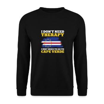 Cape Verde flag Cabo Verde flag - Unisex Sweatshirt - black - Front - Alina (178cm) & Michal (187cm)
