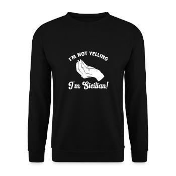Sicily Flag Italy Sicily - Unisex Sweatshirt - black - Front - Alina (178cm) & Michal (187cm)