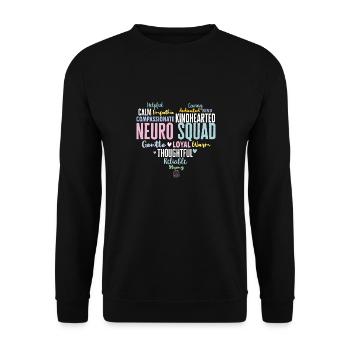 Neurologie Krankenschwester Gehirn Neurologin - Unisex Pullover - Schwarz - Vorne - Alina (178cm) & Michal (187cm)