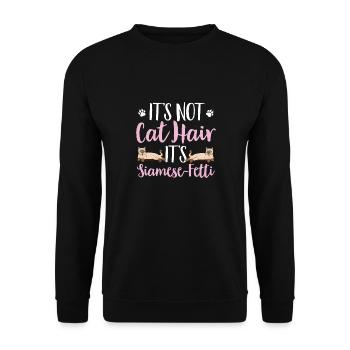Siamkatze - Unisex Pullover - Schwarz - Vorne - Alina (178cm) & Michal (187cm)
