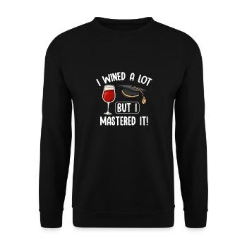Master's Degree Studium Master Abschluss - Unisex Pullover - Schwarz - Vorne - Alina (178cm) & Michal (187cm)