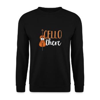 Violoncelliste Violoncelliste Musicien Violoncelle - Sweat-shirt Unisexe - noir - Devant - Alina (178cm) & Michal (187cm)