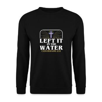 L’a laissé dans l’eau baptême religieux chrétien - Sweat-shirt Unisexe - noir - Devant - Alina (178cm) & Michal (187cm)