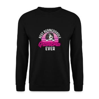 Chien Bernedoodle - Sweat-shirt Unisexe - noir - Devant - Alina (178cm) & Michal (187cm)