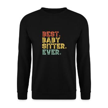 Best Babysitter Ever Retro Vintage Baby Sitter - Unisex Sweatshirt - black - Front - Alina (178cm) & Michal (187cm)