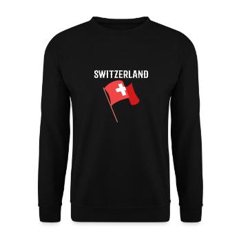 Switzerland - Unisex Sweatshirt - black - Front - Alina (178cm) & Michal (187cm)
