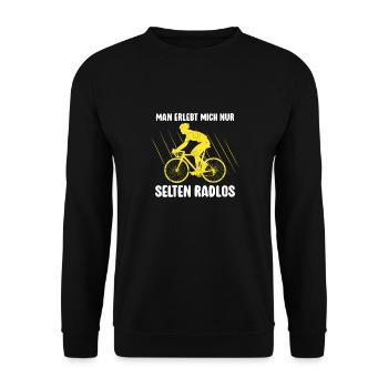 Rarement vélo sans roues vélo de montagne vélo de route vélo - Sweat-shirt Unisexe - noir - Devant - Alina (178cm) & Michal (187cm)