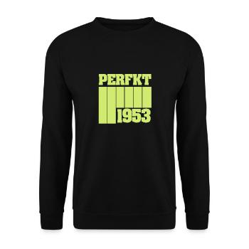 Perfect 1953 - Unisex Sweatshirt - black - Front - Alina (178cm) & Michal (187cm)
