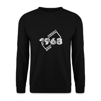 Geschenkidee 1968 - Unisex Pullover - Schwarz - Vorne - Alina (178cm) & Michal (187cm)