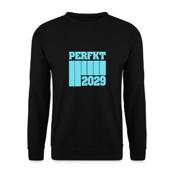 2029 - Unisex Pullover - Schwarz - Vorne - Alina (178cm) & Michal (187cm)